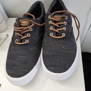 Sperry Black and White Canvas Sneakers